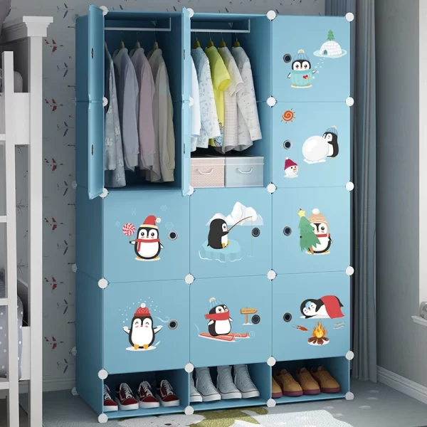 Organizer Baby Cabinets Wardrobe Children's Room Storage Cabinet Cabinets Girl's Drawer Closet Puerta Corredera Baby Furniture - Image 3