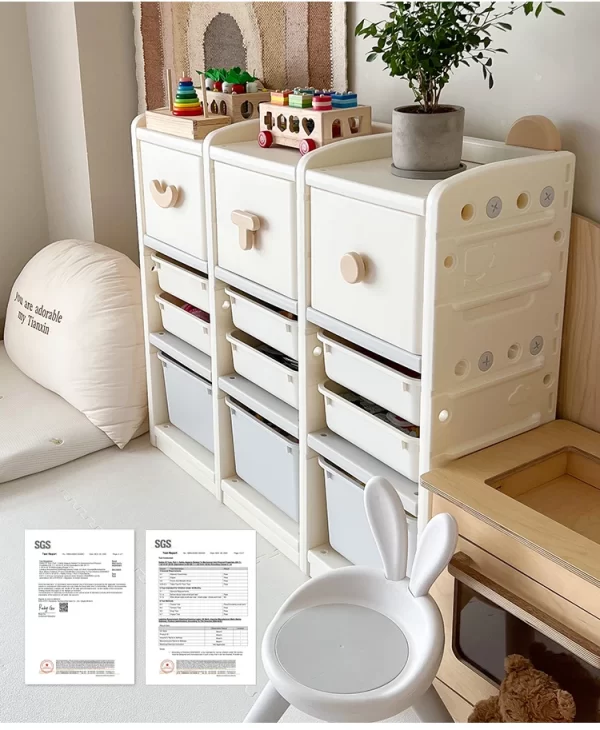 Custom Cheap Furniture Shelf Organizer Rack Boxes Shape for With 5 Drawers Baby Cupboard Toy Storage Children Kids Cabinets - Image 3