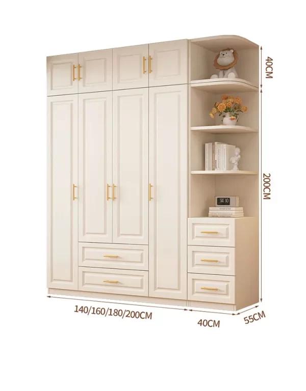 Drawers Cupboards Wardrobes Comfortable Closet Garment Cupboards White Multipurpose Space Saving Schrank Schlafzimmer Furniture - Image 4