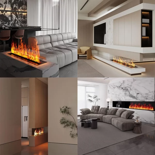 Electric Fireplace Decorative Mist Fireplace with Humidifier Remote Control LED Flame Modern Room Decor - Image 2
