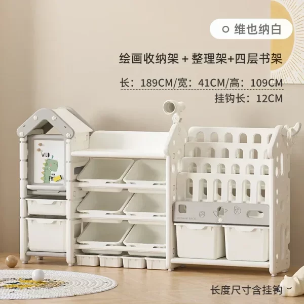 High quality  storage rack Large capacity home baby locker for children and infants organizing  wall shelf Garden - Image 15