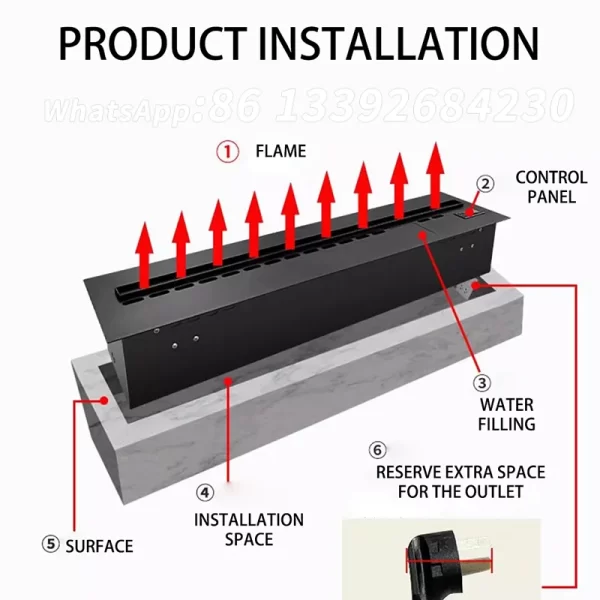 Atomizing Fireplace TV Wall Home Smart Room With Sound Of Firewood Cracking Water Steam Humidifier Vapour Electric Fireplace - Image 3