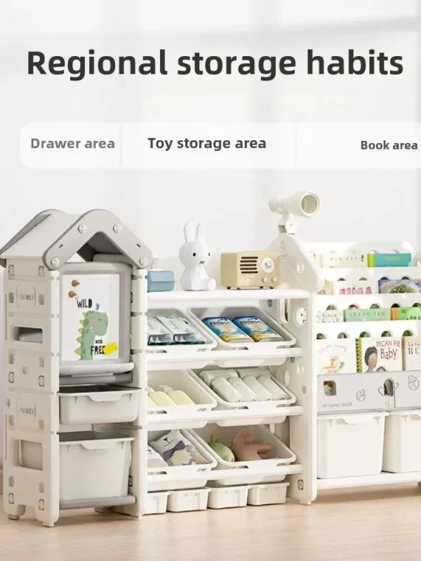 High quality  storage rack Large capacity home baby locker for children and infants organizing  wall shelf Garden - Image 2