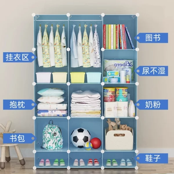 Organizer Baby Cabinets Wardrobe Children's Room Storage Cabinet Cabinets Girl's Drawer Closet Puerta Corredera Baby Furniture - Image 5