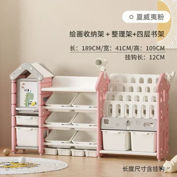 High quality  storage rack Large capacity home baby locker for children and infants organizing  wall shelf Garden - Image 23