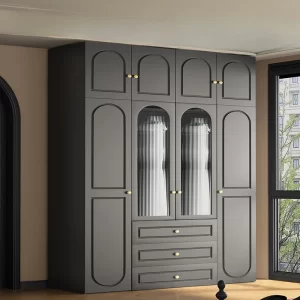 Interior Transparent Tall Closet Glass Hanger Nordic Teen Open Bedroom Wardrobe Organizer Storage Rack Guarda Roupas Furniture