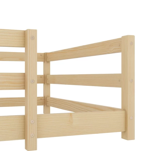 Twin Size Floor Bed, Montessori Floor Bed with Fence, Kids Montessori Bed Twin Size, Wood Montessori Floor Bed for Kids - Image 5