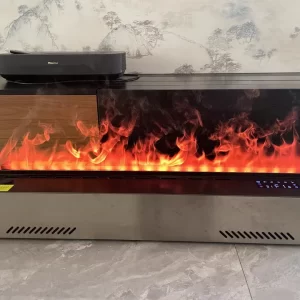 2024 Smart WiFi 3D Mist Fireplace with Alexa Control - Realistic LED Flame, Humidifier & Aromatherapy, Child/Pet Safe, EU Wareho