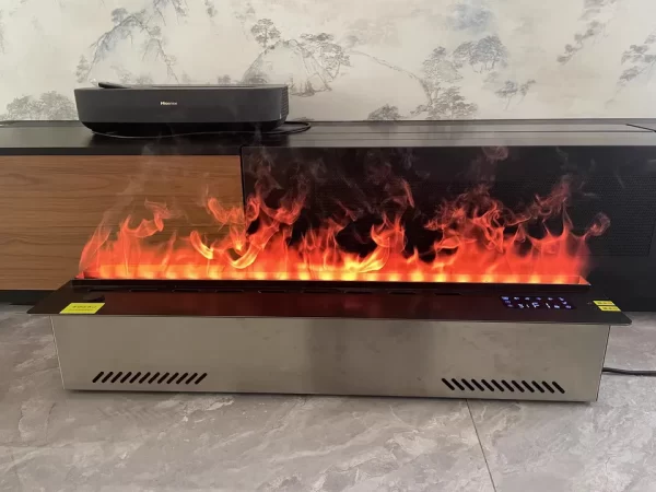 2024 Smart WiFi 3D Mist Fireplace with Alexa Control - Realistic LED Flame, Humidifier & Aromatherapy, Child/Pet Safe, EU Wareho