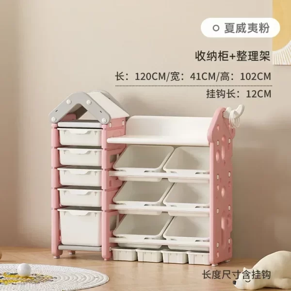 High quality  storage rack Large capacity home baby locker for children and infants organizing  wall shelf Garden - Image 10