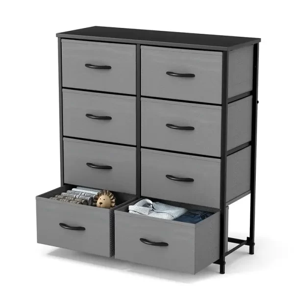 Chest of Drawers with Fabric Drawers,Sideboard with 8 Drawers, Drawer Cabinet for Kitchen, Office, and TV Cabinet drawer dresser - Image 8