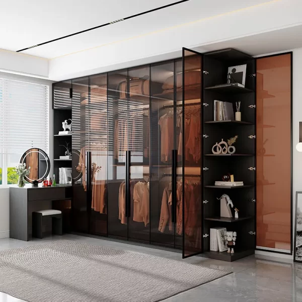 Organizer Underwear Wardrobe Cabinet Storage Shelves Glass Doors Cupboard Wardrobes Support Cupboard Home Bedroom Furniture - Image 3