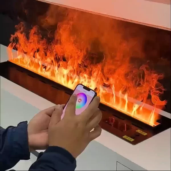Electric Fireplace Decorative Mist Fireplace with Humidifier Remote Control LED Flame Modern Room Decor - Image 4