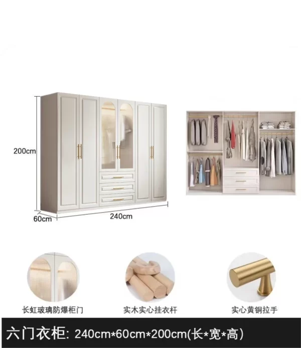 Drawer Storage With Glass Doors Wardrobes Shelves Bedroom Orgnizer Wardrobes Portable Open Closets Abiertos Furniture Bedroom - Image 12