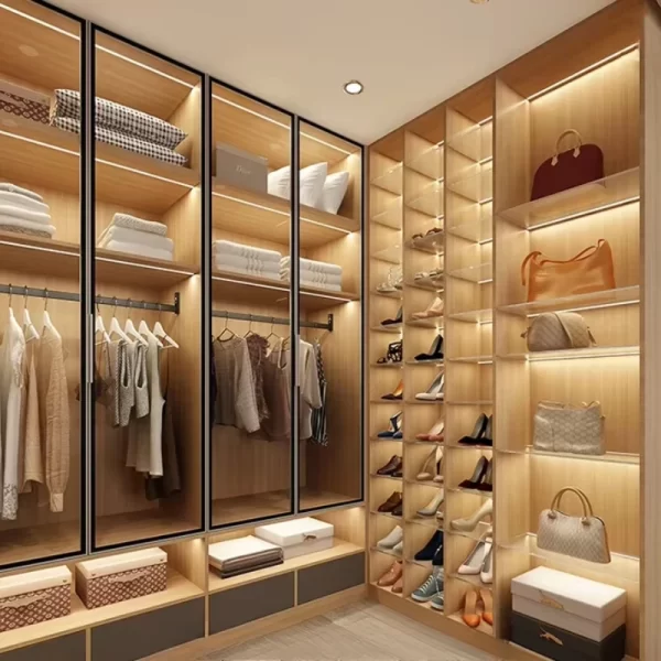 Best Seller Customization Display Rack Vintage Clothes Walk in Closet Furniture Vintage Walk in Wardrobe Stand Furniture - Image 2