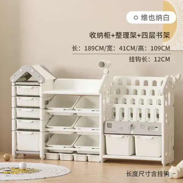 High quality  storage rack Large capacity home baby locker for children and infants organizing  wall shelf Garden - Image 25