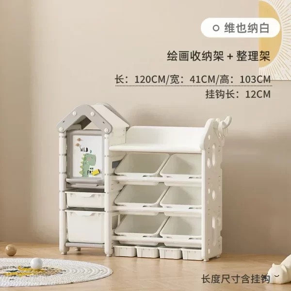 High quality  storage rack Large capacity home baby locker for children and infants organizing  wall shelf Garden - Image 18