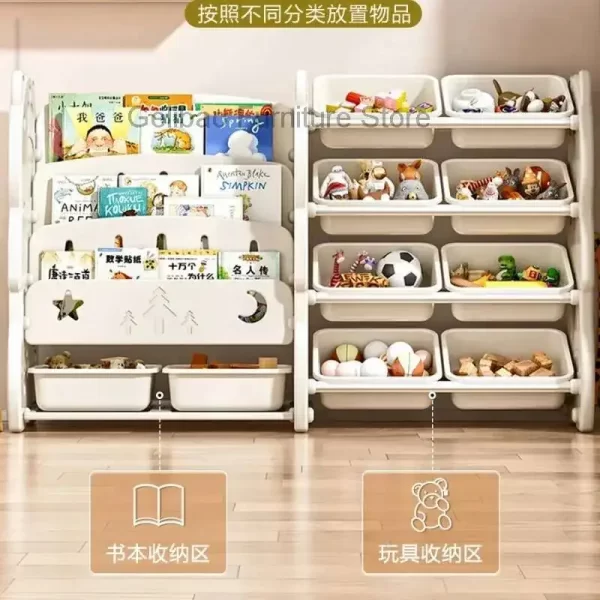 Large Desk Side Bookshelf Organizer Mobile Document Storage Rack Bookshelf Desk Storage Libreria Infantil Home Child Library - Image 4