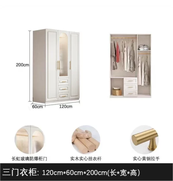 Drawer Storage With Glass Doors Wardrobes Shelves Bedroom Orgnizer Wardrobes Portable Open Closets Abiertos Furniture Bedroom - Image 8