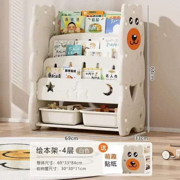 Large Desk Side Bookshelf Organizer Mobile Document Storage Rack Bookshelf Desk Storage Libreria Infantil Home Child Library - Image 15